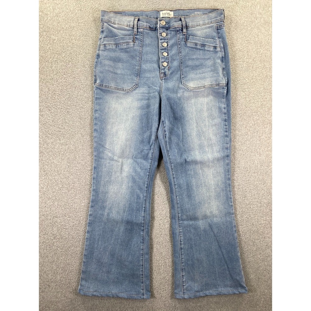 Nicole Miller New York Jeans Womens 8 Nomad Super High Rise Flare Light Wash